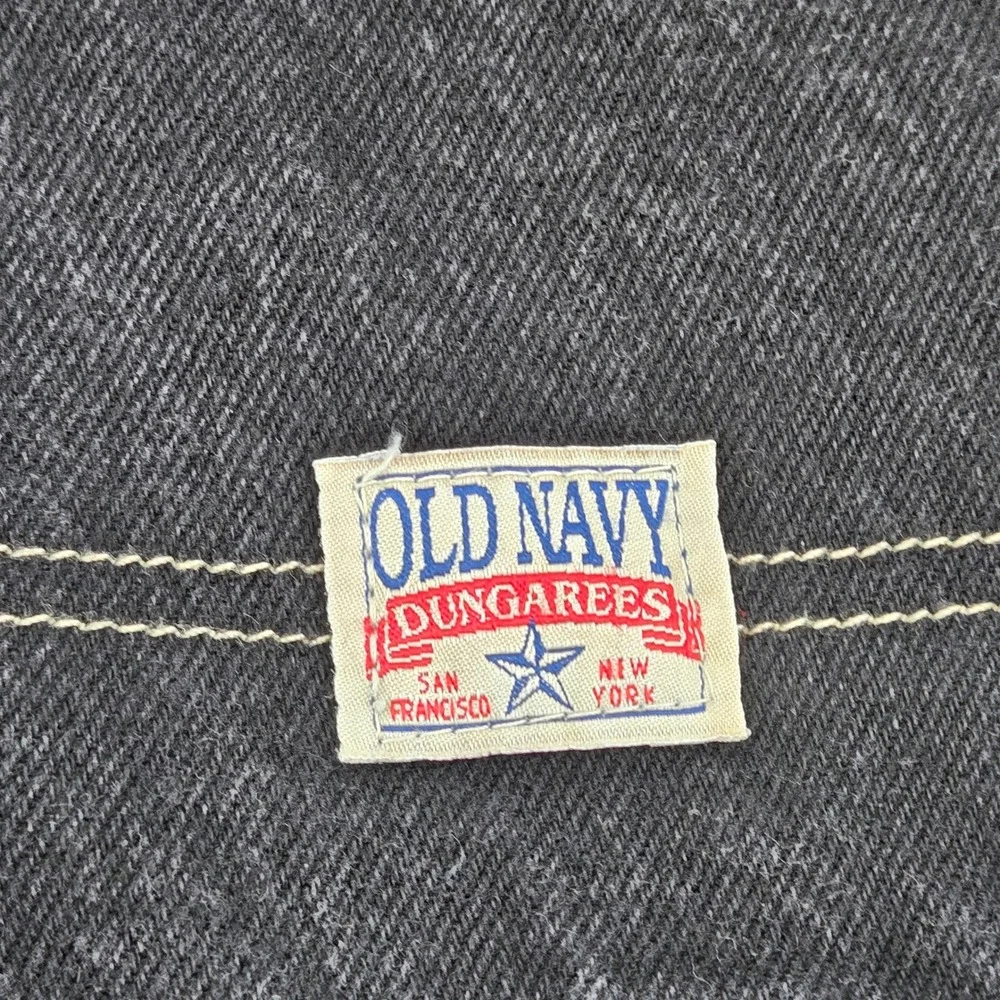 Old Navy Dungarees Black Carpenter Jeans Size 10 Vintage Y2K‎ Gorpcore Grunge